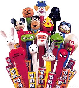 Pez candy dispensers - these are all Disney characters